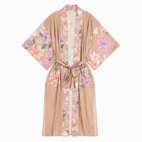 La Boutique Kimono Kimono Fibres Synthétiques Long Imprimé Floral