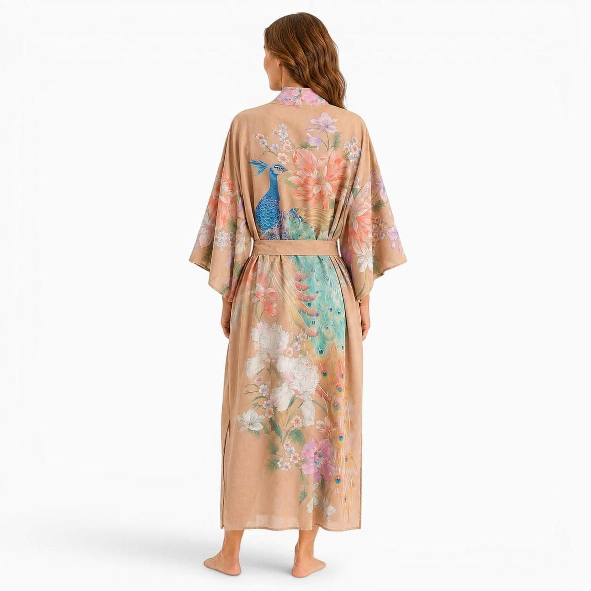 La Boutique Kimono Kimono Fibres Synthétiques Long Imprimé Floral