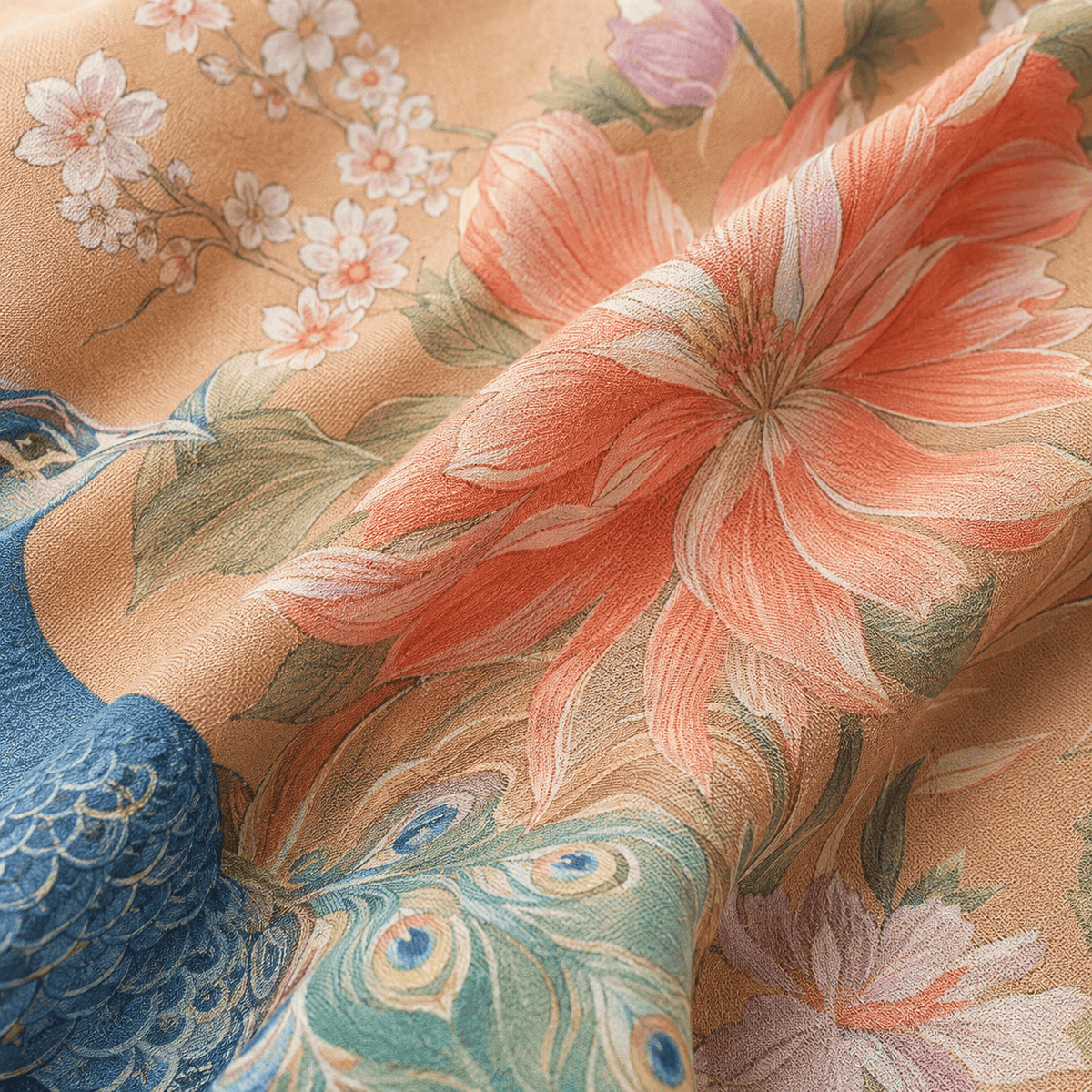 La Boutique Kimono Kimono Fibres Synthétiques Long Imprimé Floral