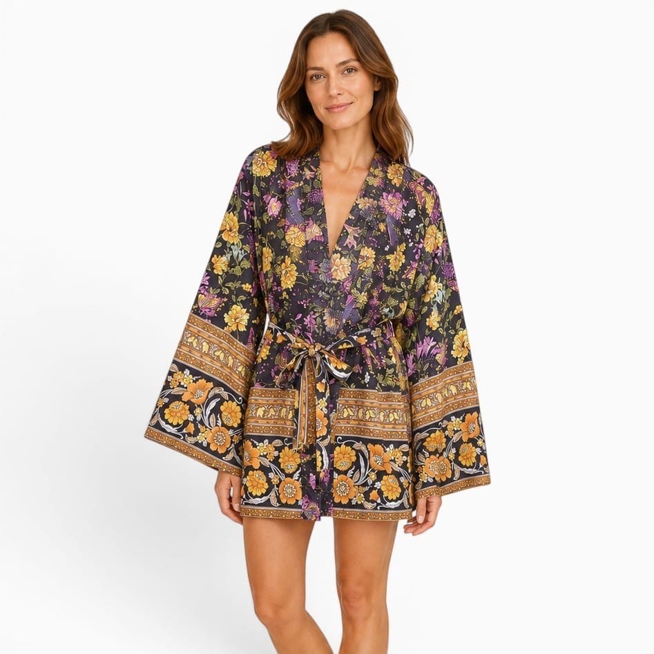 La Boutique Kimono Kimono Fleuri Bohème