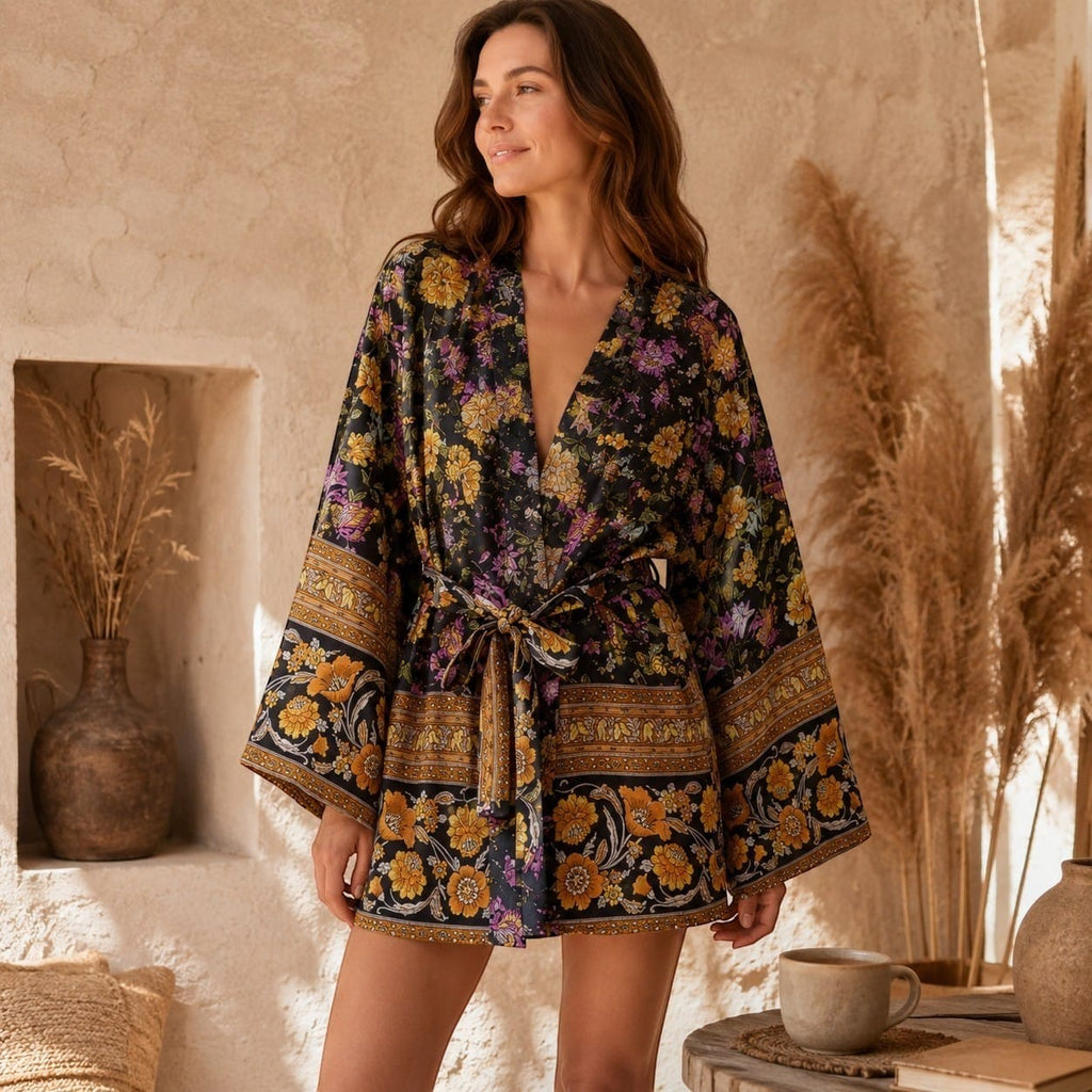 La Boutique Kimono Kimono Fleuri Bohème