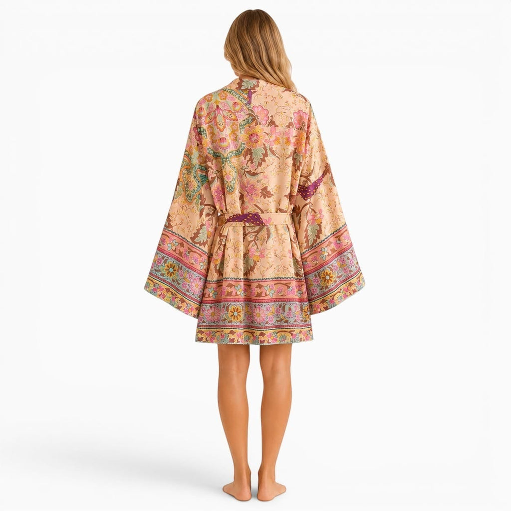 La Boutique Kimono Kimono Fleuri Rose