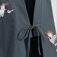 La Boutique Kimono Kimono Homme Grande Taille Gris Brodé