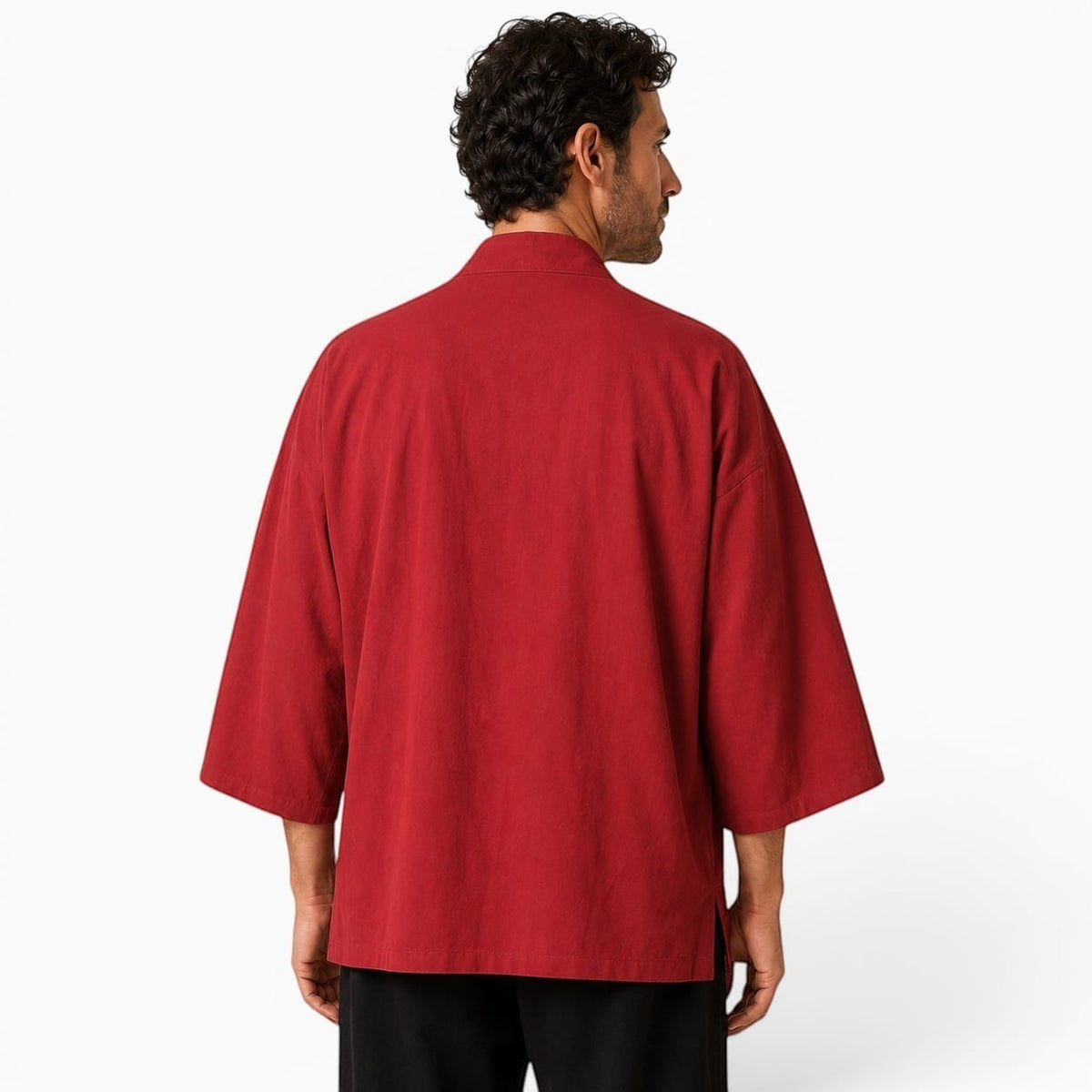 La Boutique Kimono Kimono Homme Japonais Bordeaux Brodé