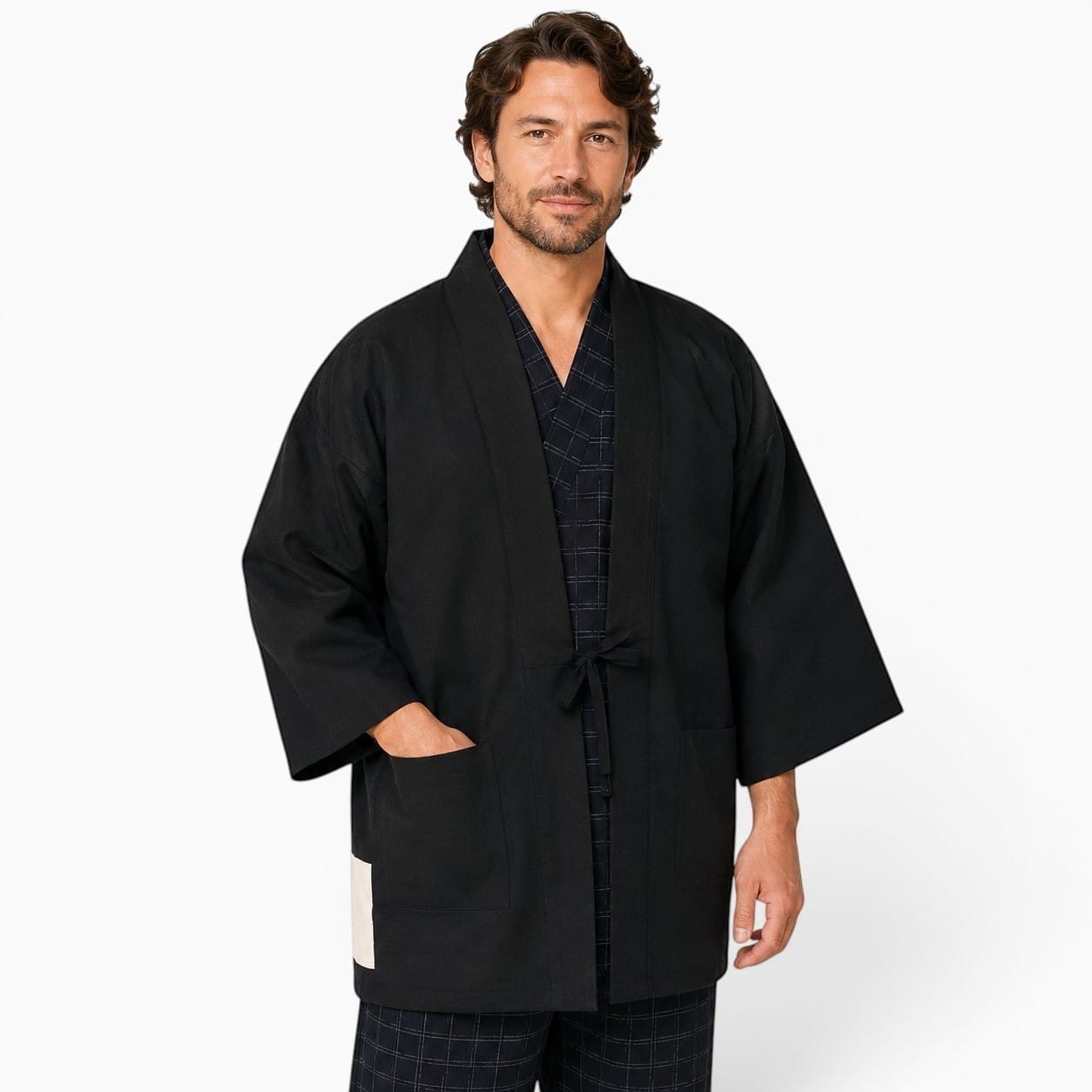 La Boutique Kimono Kimono Homme Noir Carpe Koï