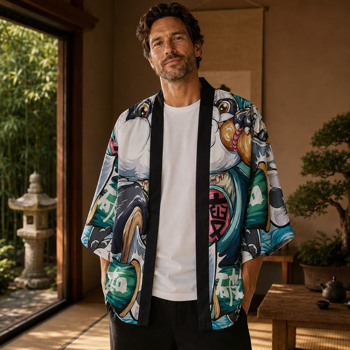 La Boutique Kimono Kimono Imprimé Panda Style Haori Manga