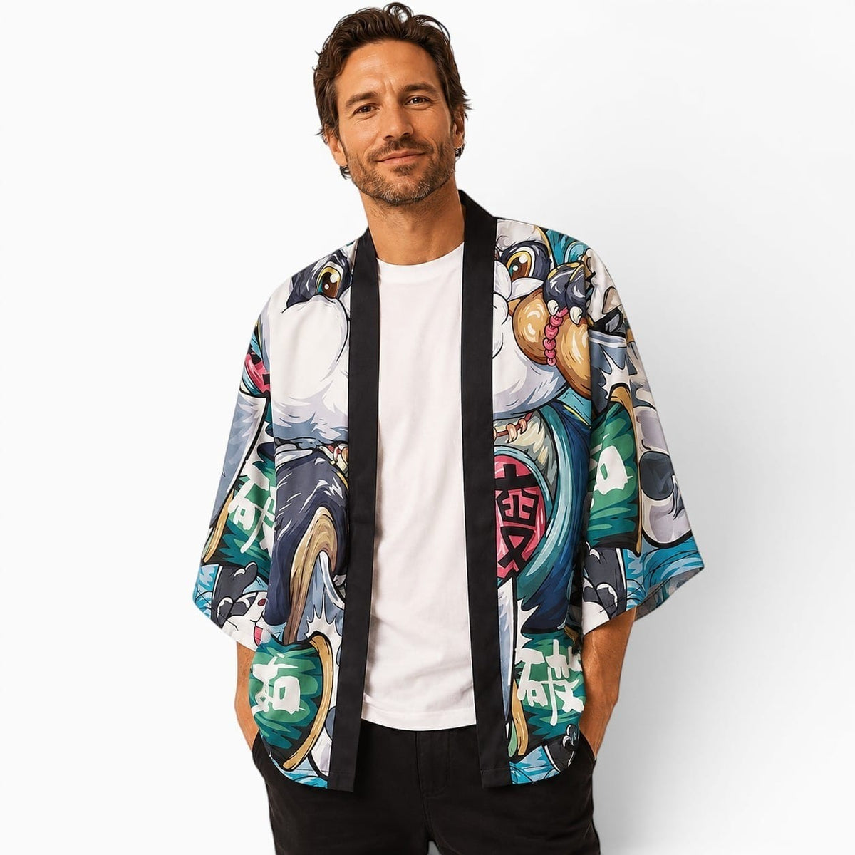 La Boutique Kimono Kimono Imprimé Panda Style Haori Manga