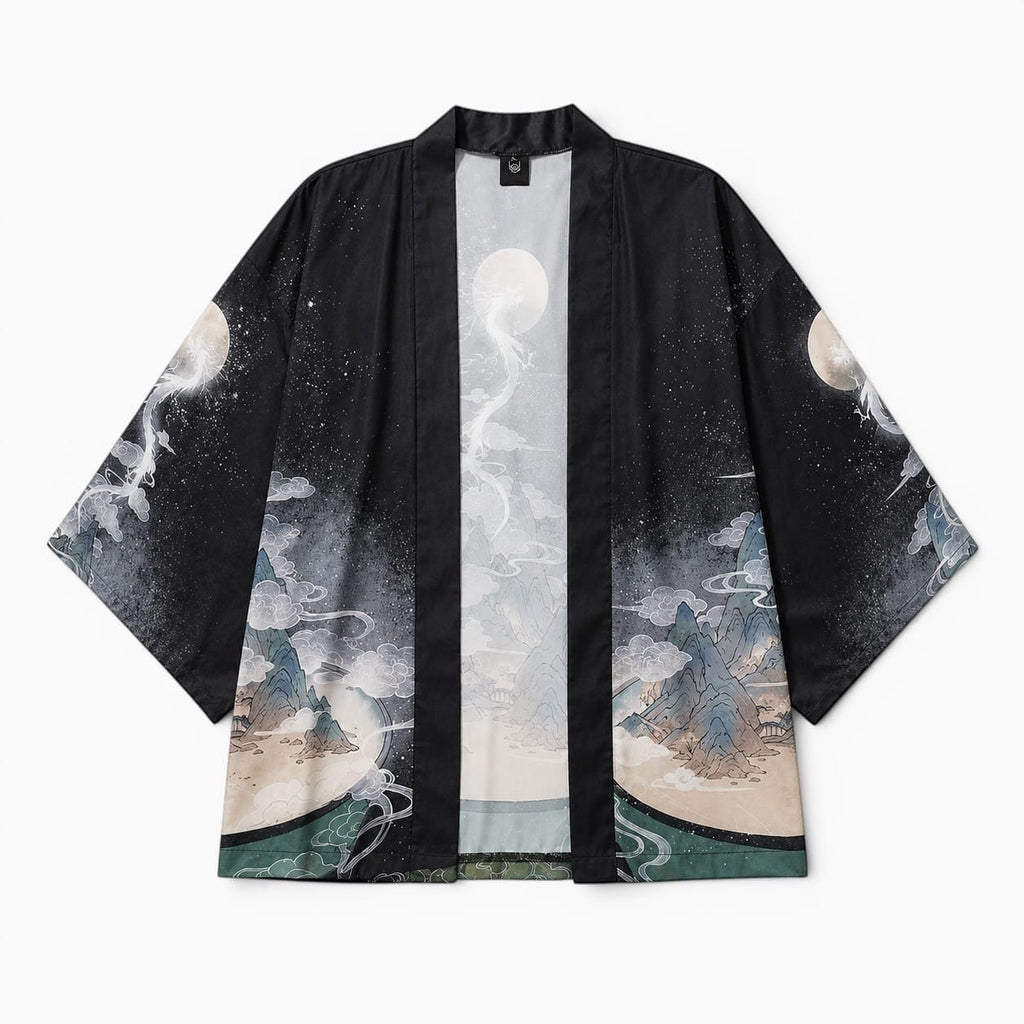 La Boutique Kimono Kimono Japonais Femme Noir Dragon