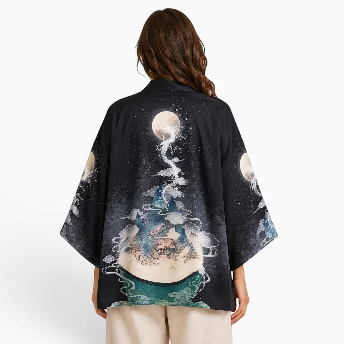 La Boutique Kimono Kimono Japonais Femme Noir Dragon