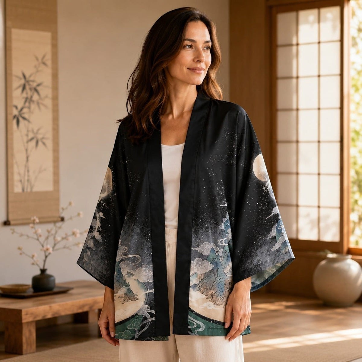 La Boutique Kimono Kimono Japonais Femme Noir Dragon
