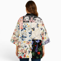 La Boutique Kimono Kimono Japonais Femme Traditionnel Fleuri Blanc