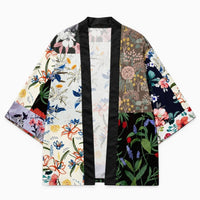 La Boutique Kimono Kimono Japonais Femme Traditionnel Fleuri Blanc
