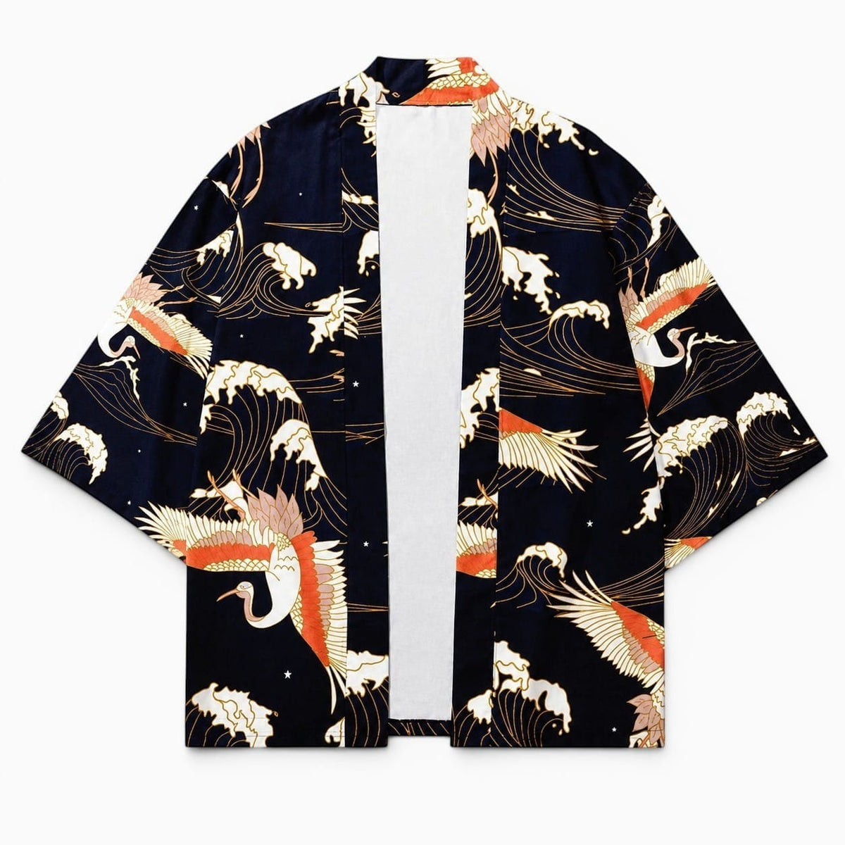 La Boutique Kimono Kimono Japonais Haori Imprimé Grue