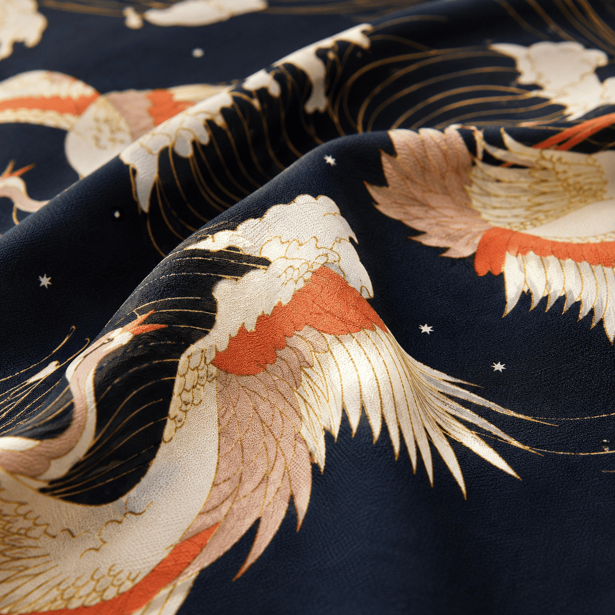 La Boutique Kimono Kimono Japonais Haori Imprimé Grue
