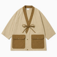 La Boutique Kimono Kimono Japonais Homme Coton Beige