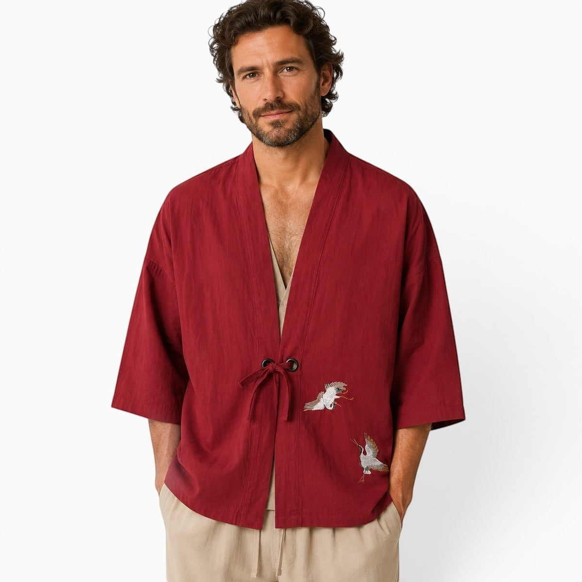 La Boutique Kimono Kimono Lin Bordeaux