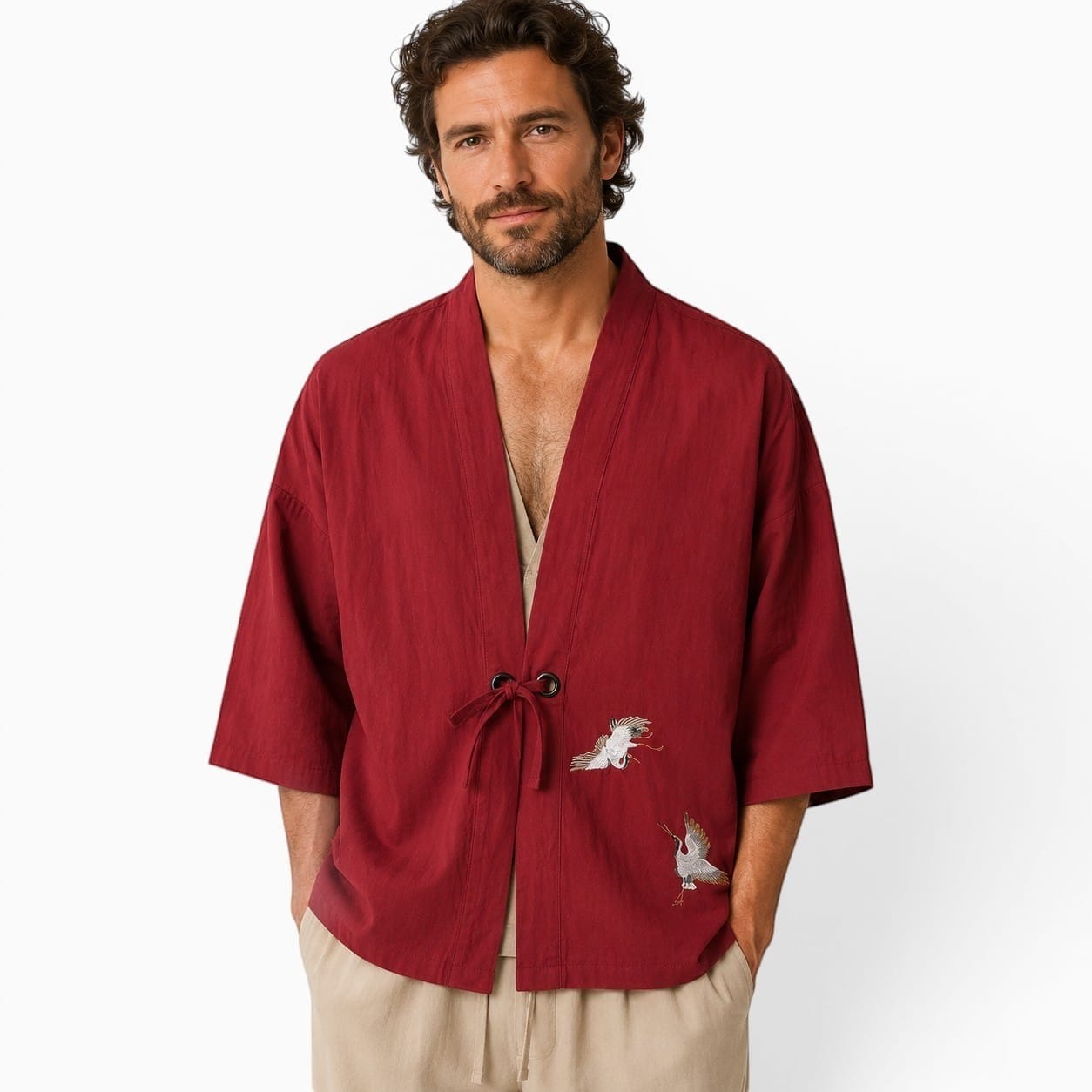 La Boutique Kimono Kimono Lin Bordeaux