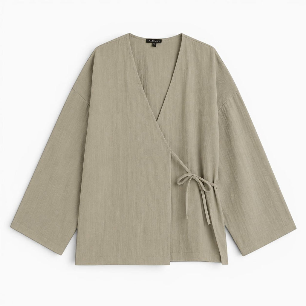 La Boutique Kimono Kimono Lin Cache-Cœur