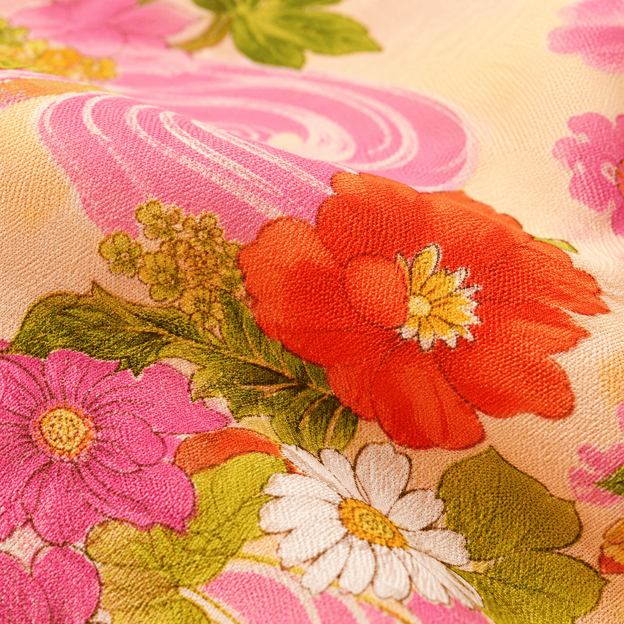 La Boutique Kimono Kimono Long Fleuri Rose Bohème
