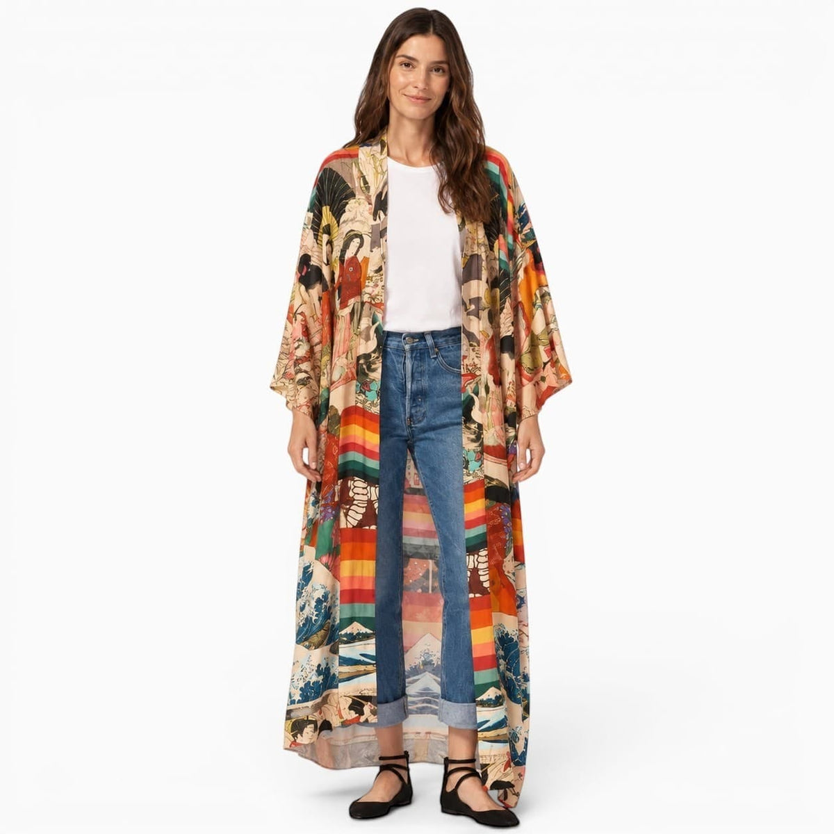 La Boutique Kimono Kimono Long Imprimé Japonais