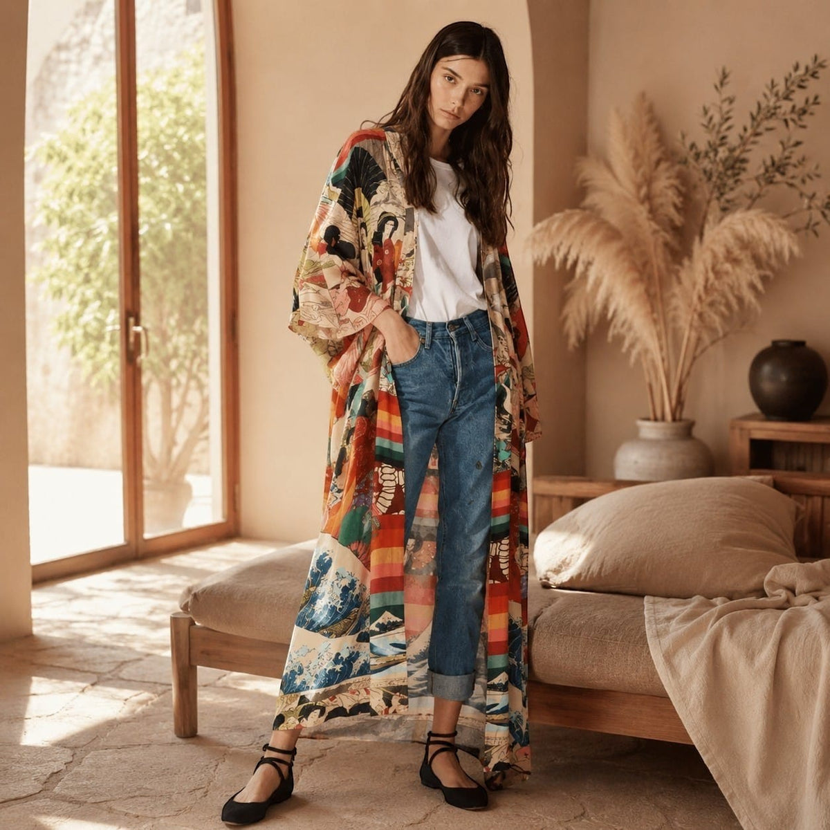 La Boutique Kimono Kimono Long Imprimé Japonais