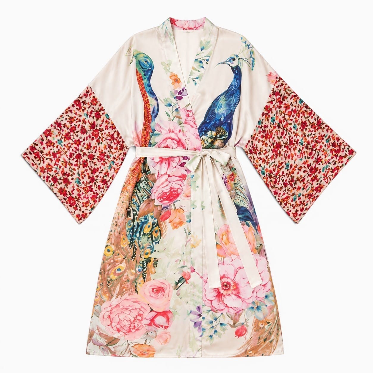 La Boutique Kimono Kimono Long Imprimé Paon