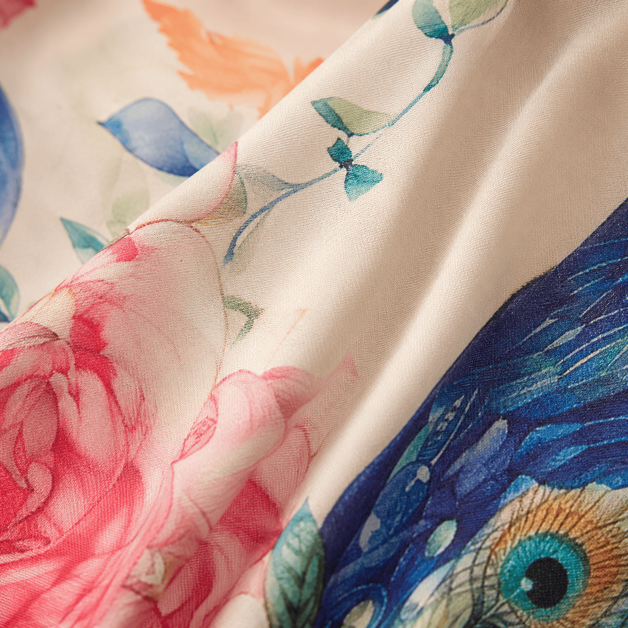 La Boutique Kimono Kimono Long Imprimé Paon