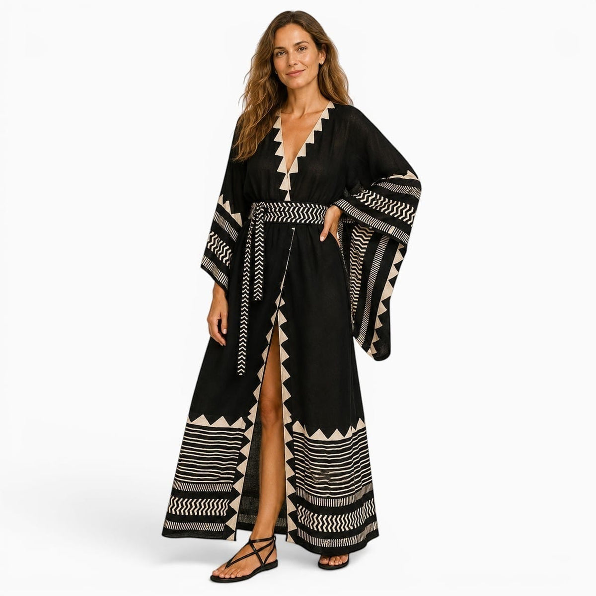 La Boutique Kimono Kimono Long Noir Femme