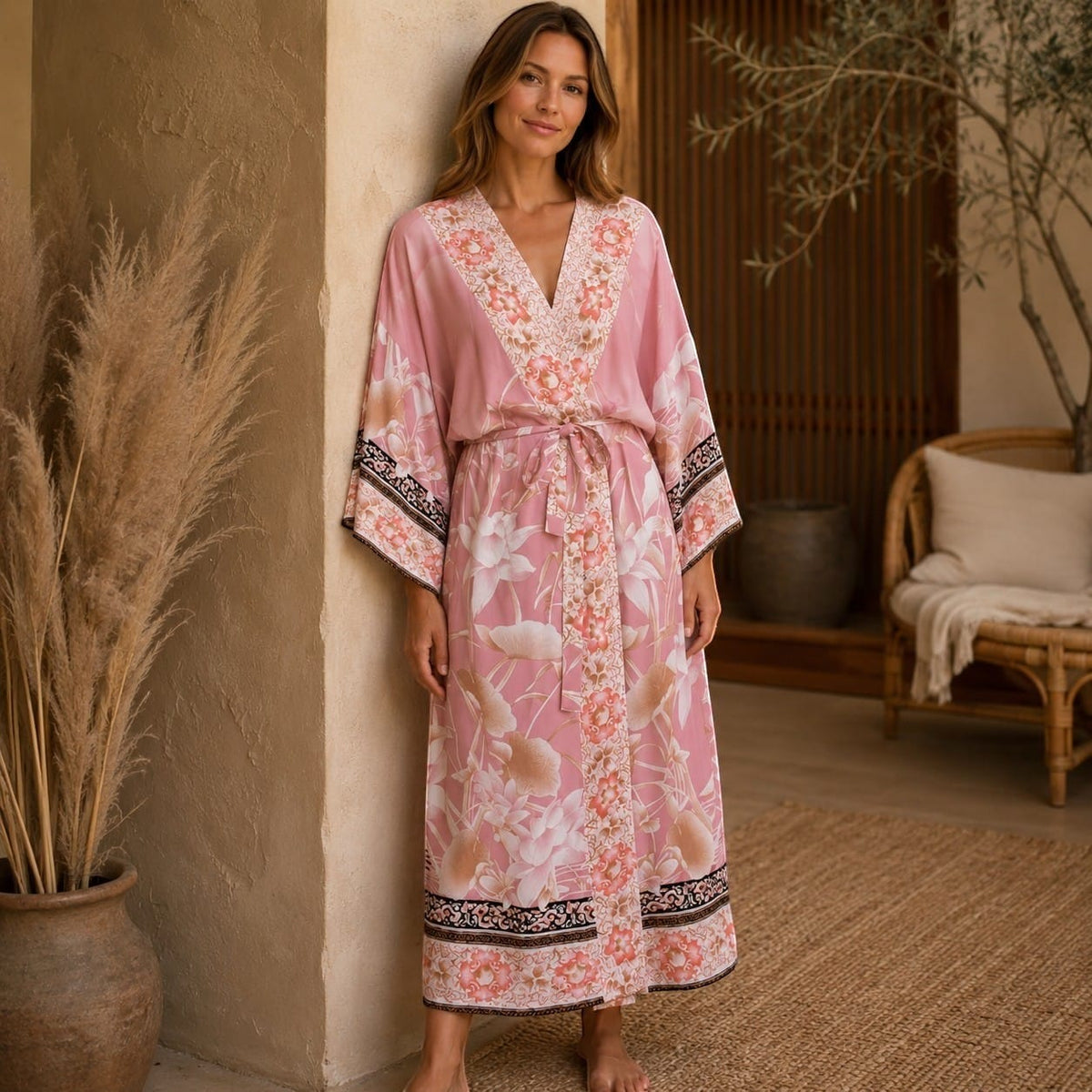 La Boutique Kimono Kimono Long Rose Poudré