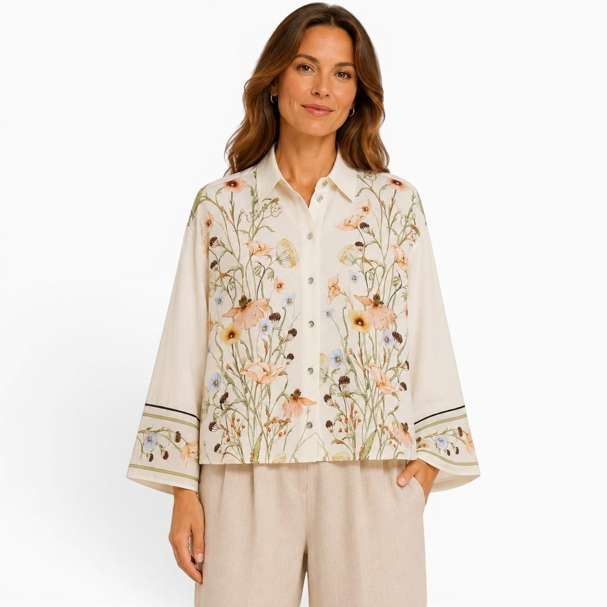 La Boutique Kimono Kimono Manches Longues Fleuri Large