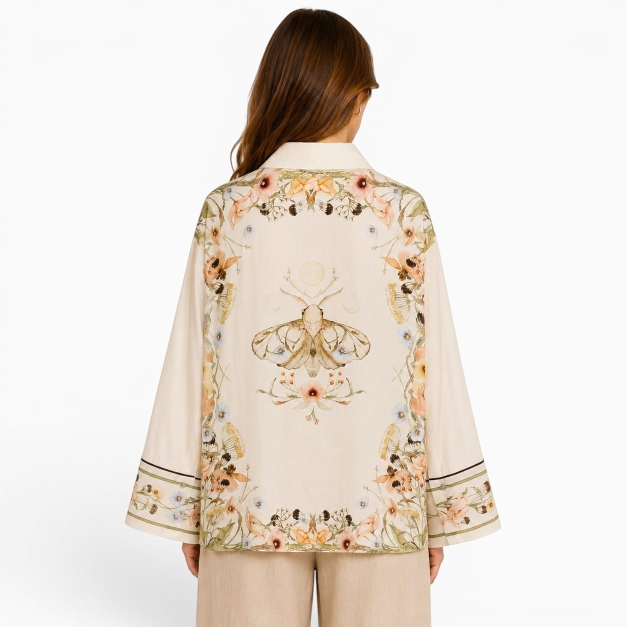La Boutique Kimono Kimono Manches Longues Fleuri Large