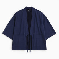La Boutique Kimono Kimono Mode Homme Bleu Marine En Coton