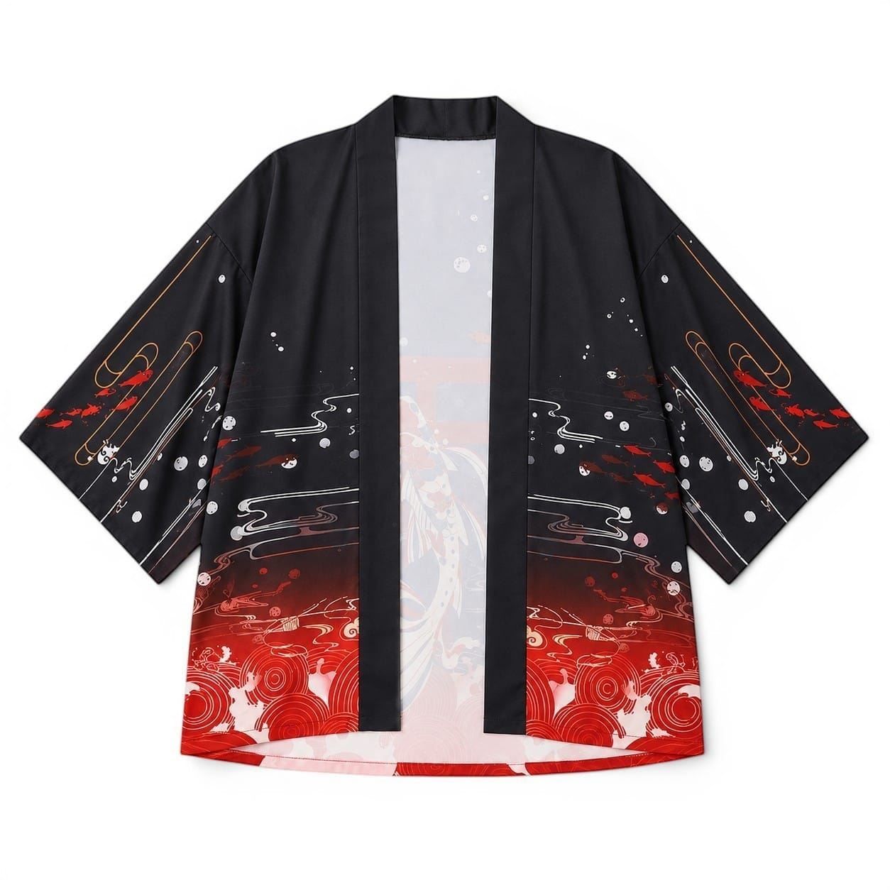 La Boutique Kimono Kimono Motif Carpe Koï Coupe Ample