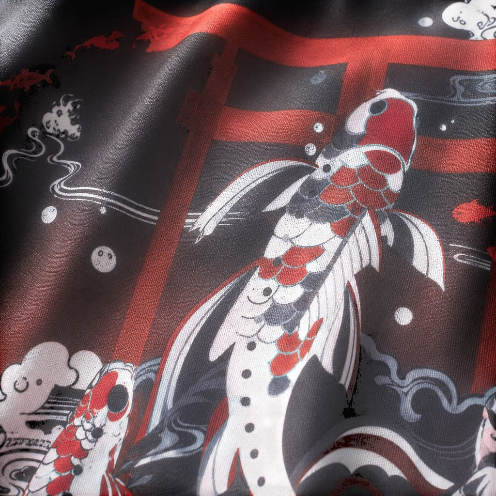 La Boutique Kimono Kimono Motif Carpe Koï Coupe Ample