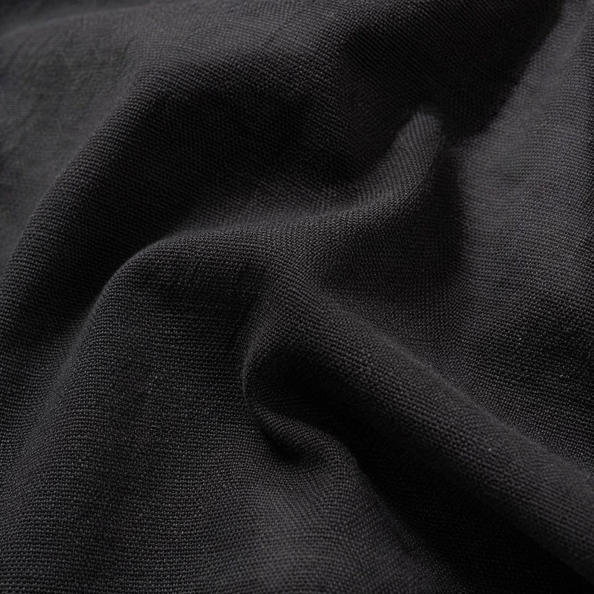 La Boutique Kimono Kimono Noir En Lin Et Coton