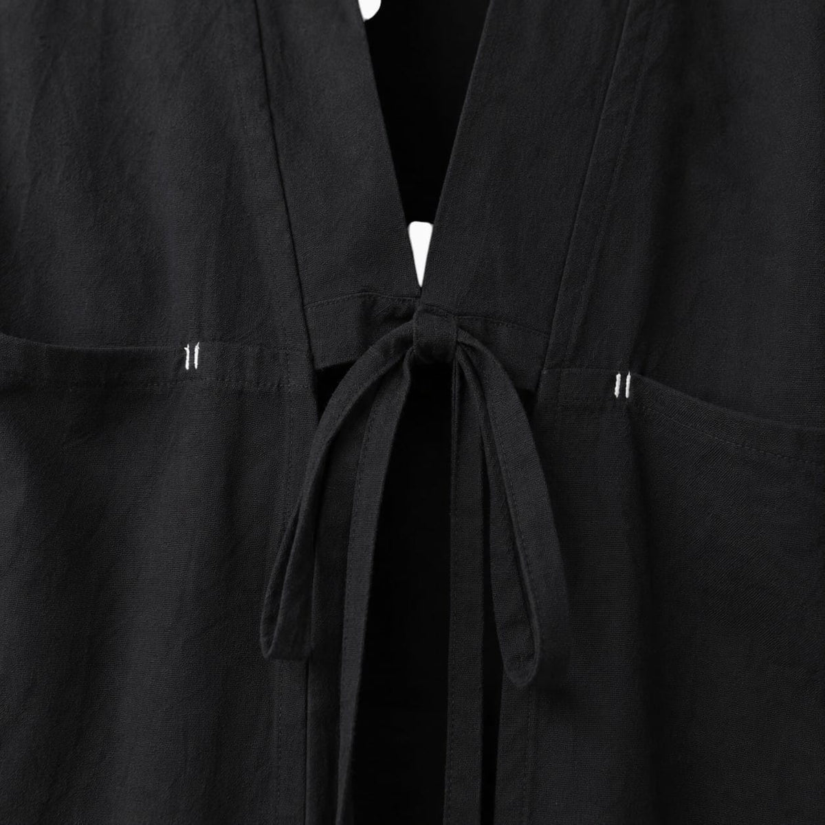 La Boutique Kimono Kimono Noir En Lin Et Coton