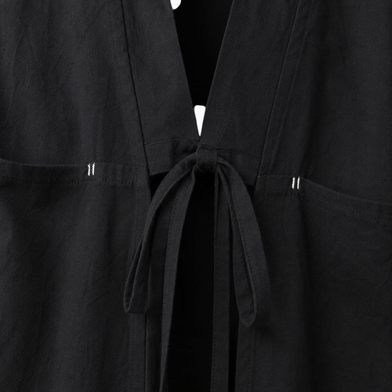 La Boutique Kimono Kimono Noir En Lin Et Coton
