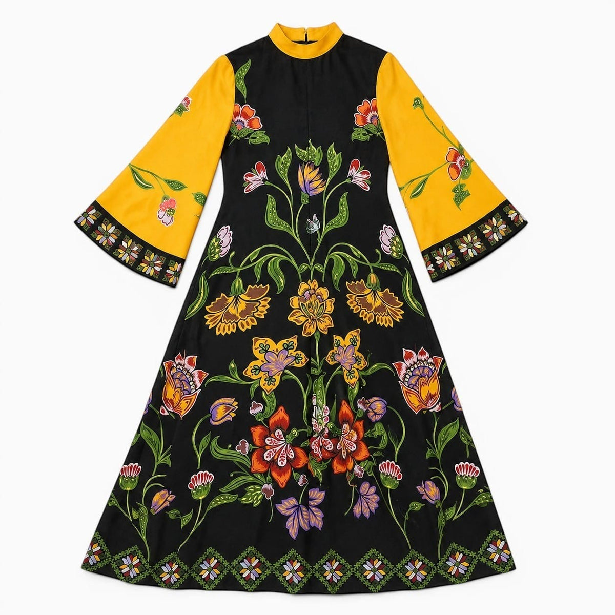 La Boutique Kimono Kimono Noir Femme Long Imprimé Floral