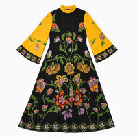 La Boutique Kimono Kimono Noir Femme Long Imprimé Floral