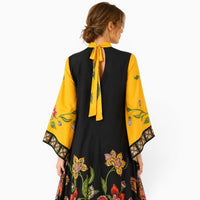 La Boutique Kimono Kimono Noir Femme Long Imprimé Floral