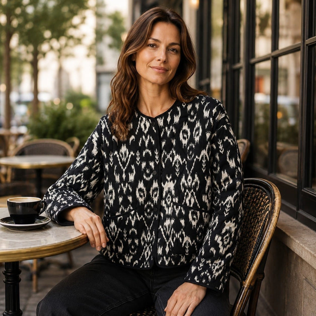 La Boutique Kimono Kimono Noir Femme Matelassé