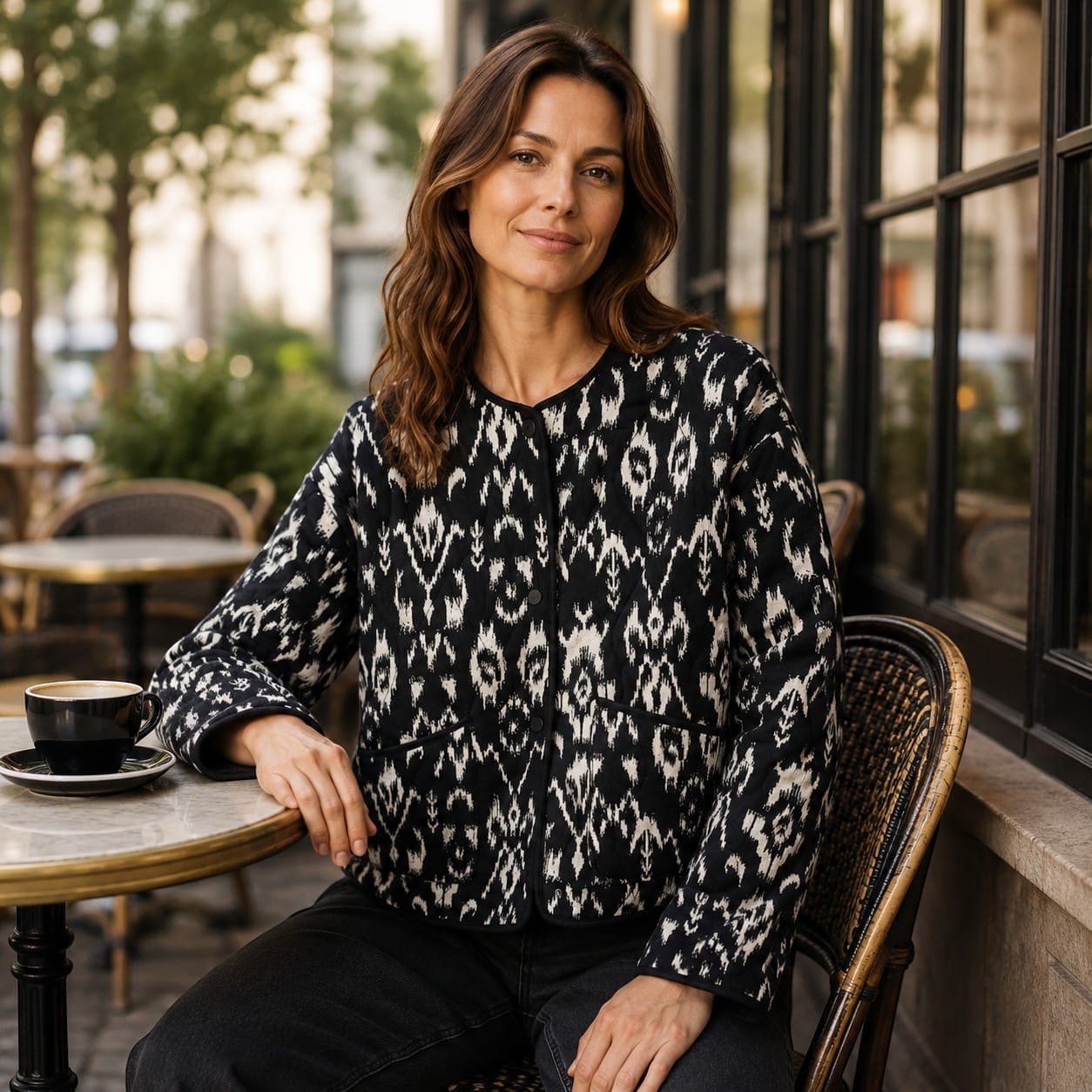 La Boutique Kimono Kimono Noir Femme Matelassé