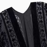 La Boutique Kimono Kimono Nylon Noir À Franges