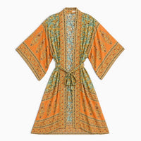 La Boutique Kimono Kimono Orange Imprimé Floral