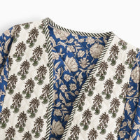 La Boutique Kimono Kimono Personnalisé Matelassé Bleu Vintage