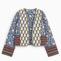 La Boutique Kimono Kimono Personnalisé Matelassé Bleu Vintage