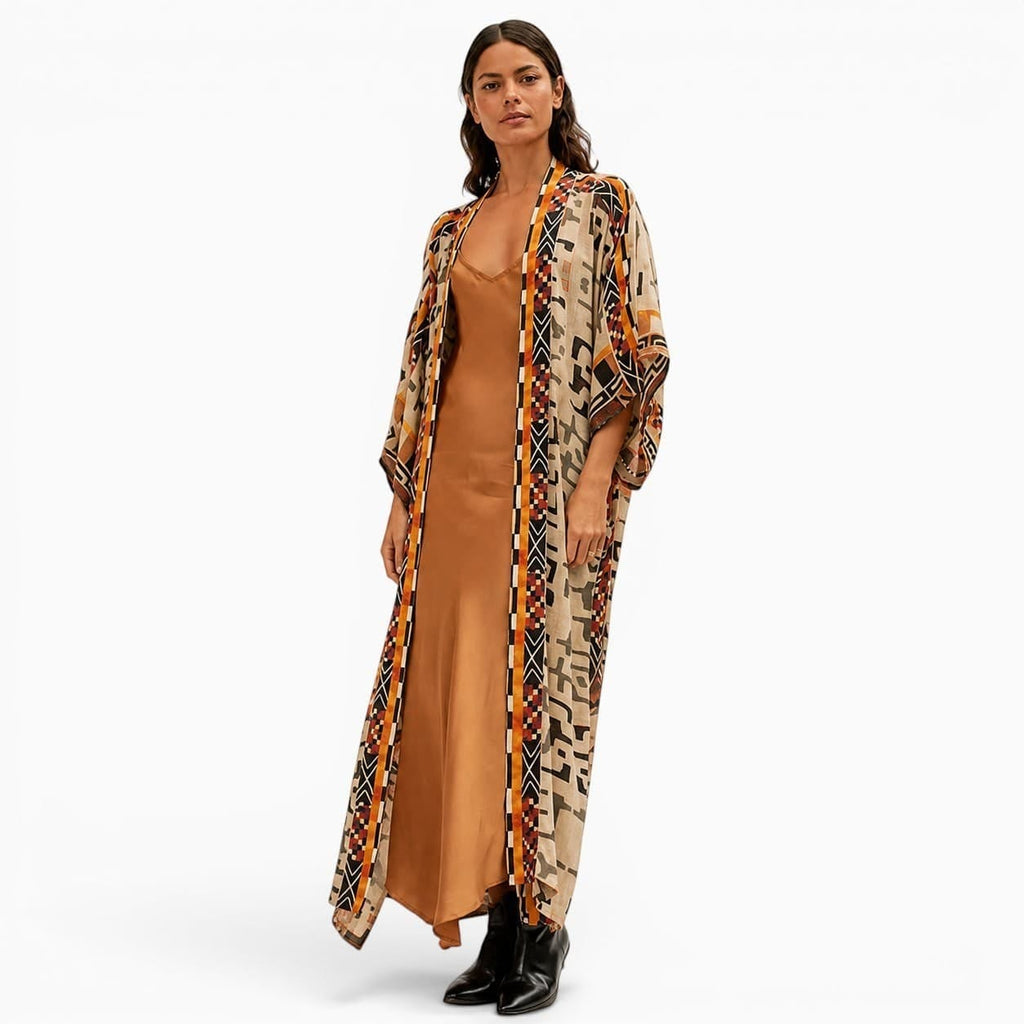La Boutique Kimono Kimono Plage Femme Long Bohème