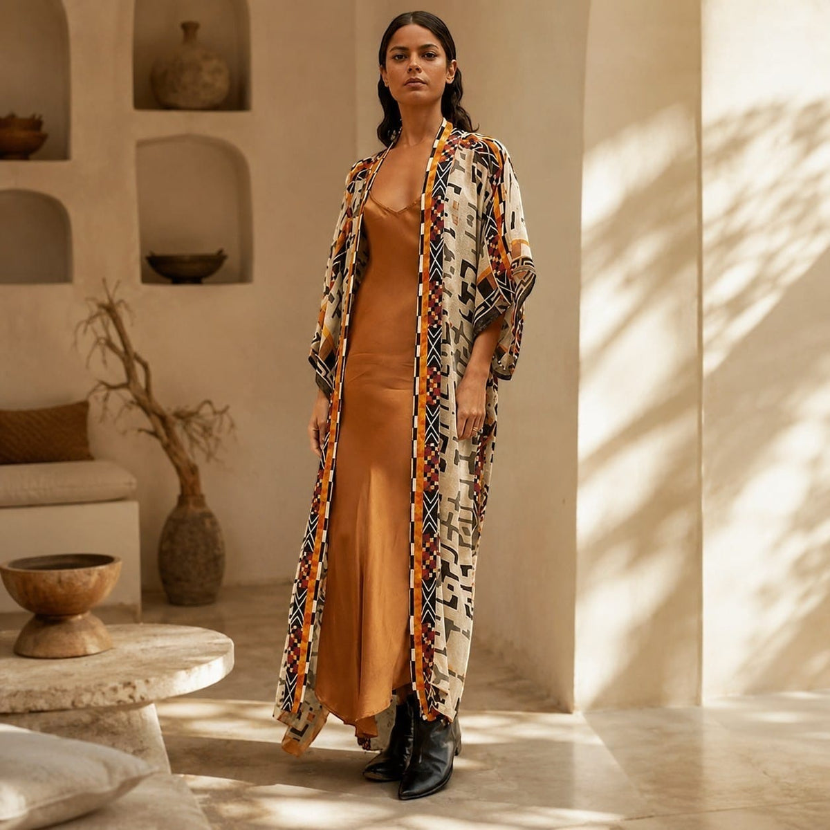 La Boutique Kimono Kimono Plage Femme Long Bohème
