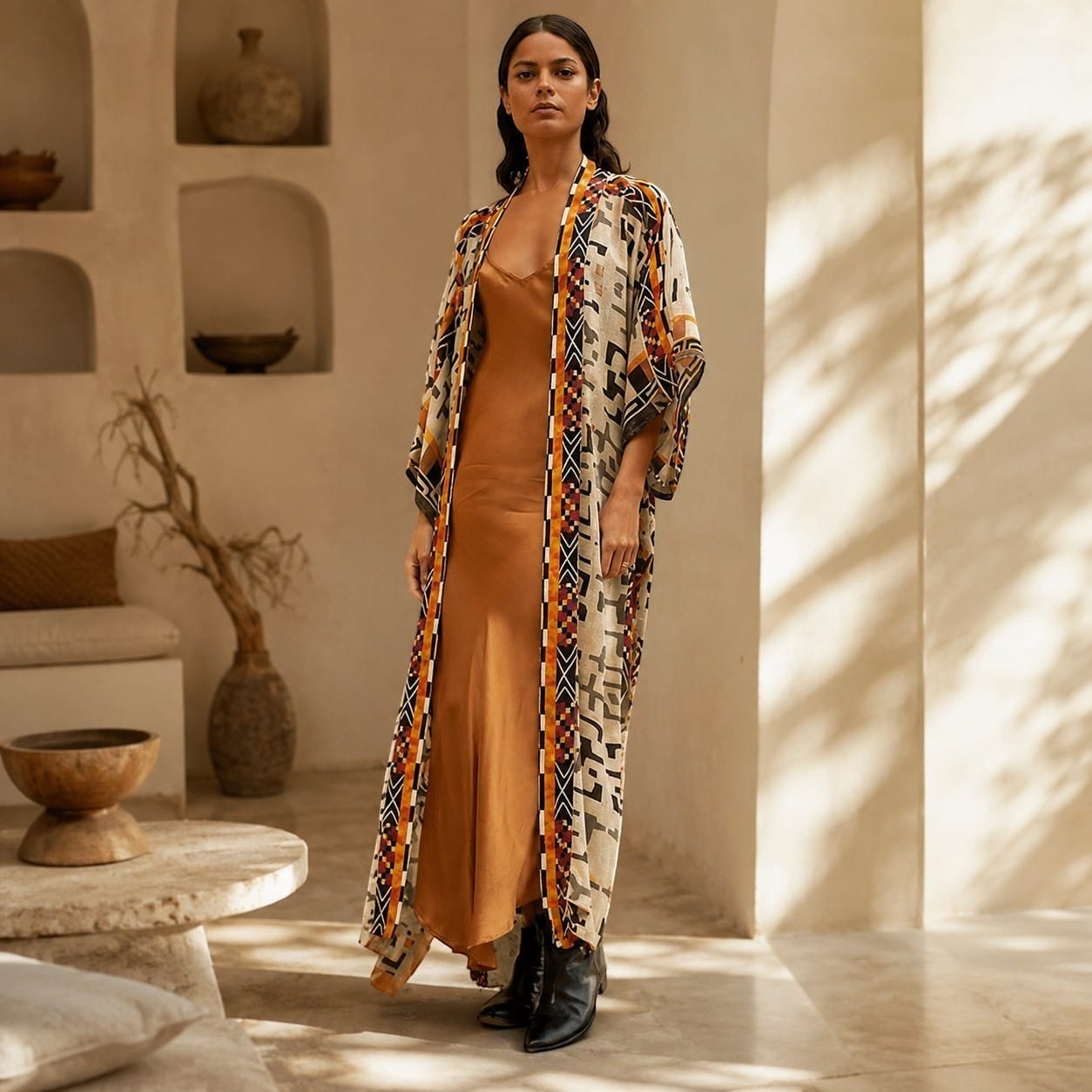La Boutique Kimono Kimono Plage Femme Long Bohème