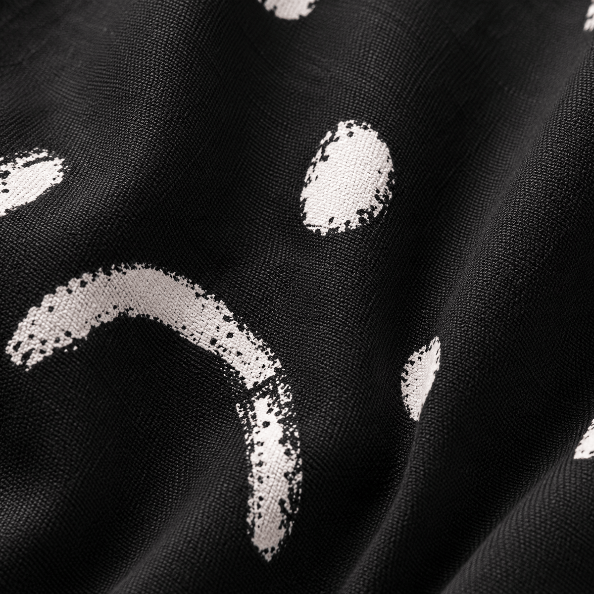 La Boutique Kimono Kimono Polyester Noir Imprimé Smileys
